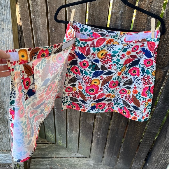 Rip Skirt Hawaii Cover Up Activewear Floral Wrap Skirt Length 2 in Size Small - Picture 5 of 11